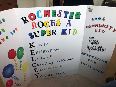 Kelcey Robertson
Kelcey Robertson, 11, of Rochester, was honored on April 27 by Plymouth County District Attorney Timothy J. Cruz with a Commonwealth of Massachusetts Certificate of Recognition as a "Hero in our Community" and given three books to add to his donation to the Tri-Town Against Racism Diversity Library for local schools. Robertson, The Wanderer's Keel Award winner in Rochester for 2020.
