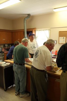 Lion's Dinner
The Mattapoisett Lions Club, with help from Mattapoisett Boy Scout Troup 53, welcomed about one hundred seniors to Mattapoisett Congregation Church's Reynard Hall for a special afternoon dinner on Saturday April, 18. The Lions Club served a hot turkey supper with all of the trimmings and also provided musical entertainment for the diners listening pleasure. Photo by Robert Chiarito
