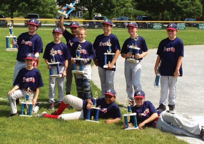 Old Rochester Little League Champs
The Braves beat the Orioles 5-0 in the the Old Rochester Little League (ORLL) major league championship game. The team members are: Jon Borsari, Colin Bourgeois, Desmond Dias, Ted Dunn, Johnny Farrell, Jonny Hamilton, Billy Kirby, Joel Palker, Adam Silvia, Jackson St’Don (not pictured) Liam Stuart. Coaches were Lee Hamilton, Larry Silvia, Matt Stuart and Michael Palker.
