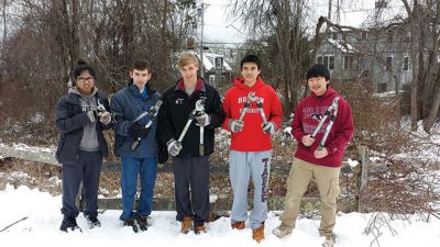 Tabor & Sippican Land Trust
Students from Tabor, volunteering over the past year as part of the school’s established community service program, have worked on lands trust properties across town.  
