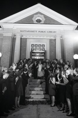 Mattapoisett Library Wedding
The Mattapoisett Library hosted its first ever all-out wedding ceremony on November 7. Shannon Devlin and Matthew Spelman tied the knot storybook style, witnessed by the hundreds of surrounding love stories that lie on library shelves. Photo submission Shannon Devlin
