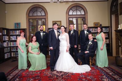 Mattapoisett Library Wedding
The Mattapoisett Library hosted its first ever all-out wedding ceremony on November 7. Shannon Devlin and Matthew Spelman tied the knot storybook style, witnessed by the hundreds of surrounding love stories that lie on library shelves. Photo submission Shannon Devlin
