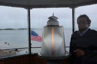 Ned’s Point Lighthouse
Tuesday afternoon offered a sneak preview of the reopening of Ned’s Point Lighthouse scheduled for Saturday, October 9, from 11:00 am to 2:00 pm. Cathy Hardy and Mike Lally, a Texas couple, happened to be in the right place at the right time to become the first visitors to the 183-year-old lighthouse that had been closed for the past two years and three months. The lighthouse typically draws 100 visitors from all over the world when open during any regular, three-hour session. Photo by Mick Colageo
