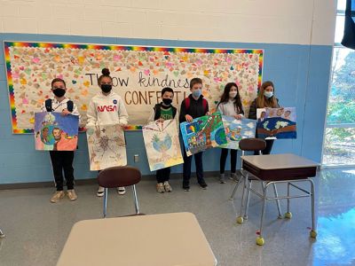 Peace Poster Contest
The Mattapoisett Lions Club is pleased to announce the local winner of the Lions International Peace Poster Contest. From left: 1st place Ben Silva, 2nd place Madeline Gendreau and 3rd place Drew Butler. Honorable mention goes to: Isabella Perez-Dormitzer, Bobby Calder, and Grace Victoria. Photo courtesy of Mattapoisett Lions Club
