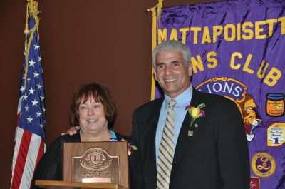 Presidential Lions
Former Lions president Helene Rose, left, and current Lions president-elect Don Bamberger, were present at a recent Lions installation. Outgoing President Rose thanked all the Lions for helping her accomplish her goals of increasing member involvement, establishing an annual scholarship and additional community projects. Photo courtesy of Rebecca McCullough.
