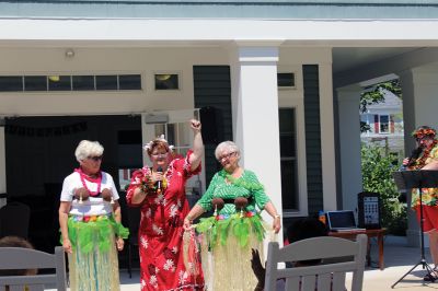 Little Neck Village 
More than 25 residents of Little Neck Village in Marion recently celebrated the property’s 5th annual Summer Hawaiian Luau. Residents enjoyed traditional Hawaiian food and entertainment that included a sing along, limbo, drums and a resident dance contest.
