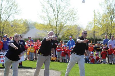 Old Rochester Little League
 The Old Rochester Little League held their parade and opening day on Saturday April 27. The festivities included the National Anthem sung by Jennel Garcia and opening pitches thrown by Police Chief’s Lincoln Miller (Marion), Mary Lyons (Mattapoisett), and Paul McGee (Rochester), as well as Fire Chiefs Thomas Joyce (Marion), Andrew Murray (Mattapoisett) and Scott Weigel (Rochester). Photos by Felix Perez.
