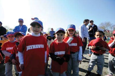 Old Rochester Little League
 The Old Rochester Little League held their parade and opening day on Saturday April 27. The festivities included the National Anthem sung by Jennel Garcia and opening pitches thrown by Police Chief’s Lincoln Miller (Marion), Mary Lyons (Mattapoisett), and Paul McGee (Rochester), as well as Fire Chiefs Thomas Joyce (Marion), Andrew Murray (Mattapoisett) and Scott Weigel (Rochester). Photos by Felix Perez.
