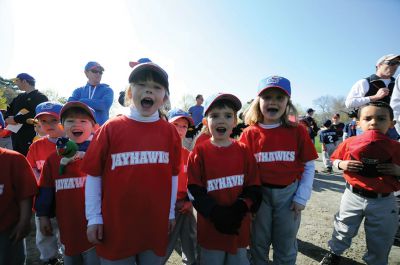 Old Rochester Little League
 The Old Rochester Little League held their parade and opening day on Saturday April 27. The festivities included the National Anthem sung by Jennel Garcia and opening pitches thrown by Police Chief’s Lincoln Miller (Marion), Mary Lyons (Mattapoisett), and Paul McGee (Rochester), as well as Fire Chiefs Thomas Joyce (Marion), Andrew Murray (Mattapoisett) and Scott Weigel (Rochester). Photos by Felix Perez.
