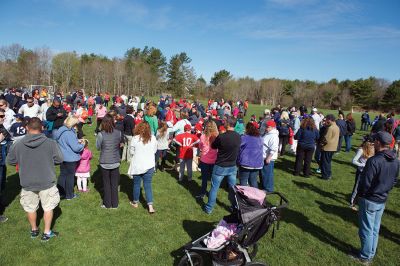 Old Rochester Little League
The Old Rochester Little League celebrated its Opening Day of the 2016 season on Saturday, April 30 at Gifford Park off Dexter Road in Rochester. The young athletes took part in the traditional Opening Day parade, which began at Dexter Park and concluded at Dexter Field. The players then circled the field for the National Anthem, with a flyover by Glenn Lawrence in his plane. After opening ceremonies, the first games of the season were held. Photo by Colin Veitch
