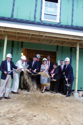 Groundbreaking
A groundbreaking for Little Neck Village, Marions new affordable senior housing village, took place on June 9, 2010. Speakers included Marion Selectman Jonathan Henry, Marion Affordable Housing Trust Chairperson Ora Mae Torres and State Senator Marc Pacheco. Photo by Laura Pedulli.
