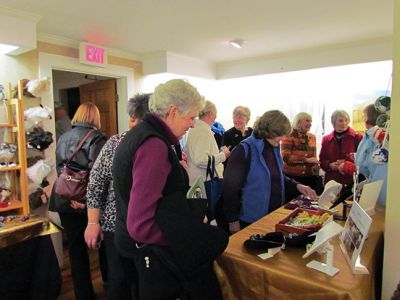 Annual Holiday Shop at the MAC
Crowds came out in force for the 30th Annual Holiday Shop at the Marion Art Center on Friday evening. The show continues through December 20th and the Gallery is open Tuesday through Friday, 1pm to 5pm and Saturdays, 10 am to 2 pm.  Admission is free. Photos by Joan Hartnett-Barry 
