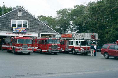 FD Open House
The Marion Fire Department held an Open House on October 10, 2009. The public was welcome to tour the facilities, and children enjoyed exploring all the engines available at the station. Donuts, coffee, and a hot breakfast were all offered courtesy of the fire department. An antique engine even offered a ride around the village. Photo by Anne O'Brien-Kakley
