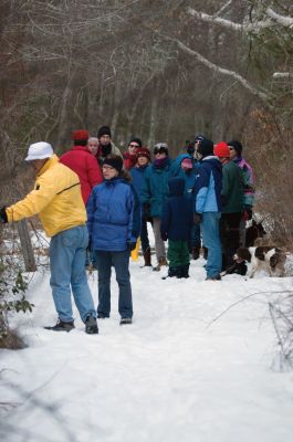 Wintery Woods
The Mattapoisett Land Trust members and friends enjoyed a hike through the wintery woods on Saturday, February 12, 2011. The group explored the Brownell parcel, which MLT is planning to acquire this summer. The parcel includes an old blueberry orchard and small streams. Photos by Felix Perez. February 17, 2011 edition
