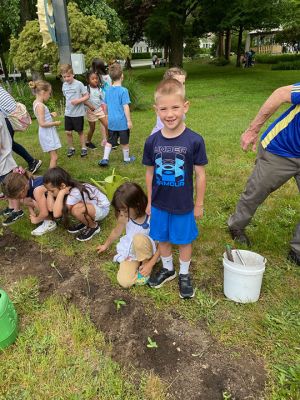 Planting Sunflowers
The Mattapoisett Land Trust and Center School put together an activity whereby first graders planted sunflowers in Dunseith Park in Mattapoisett. The sunflowers teach science to the children, are visible to cars passing by and show solidarity with Ukraine. Photos by Marilou Newell and Don Cuddy
