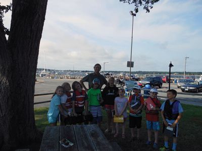 Nature Explorers
MattRec and the Marion Natural History Museum's "Nature Explorer's" group would like to thank Bob Field for sharing some of his aquaculture experience and knowledge, and Mattapoisett Harbormaster Jill Simmons and her crew for allowing our group to get another perspective of Mattapoisett, from the water.

