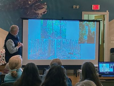 Marion Natural History Museum
The Marion Natural History Museum would like to thank David Orwig, forest ecologist with the Harvard Forest, for his wonderful presentation about Old Growth Forests on April 7. Orwig discussed some the tree species to look for and explained that the size of the tree does not matter when looking for truly old trees. He showed us how to determine the age of a tree, why the same species of tree might have different bark depending on age and why some of the oldest trees can be relatively small in size. A Vimeo 
