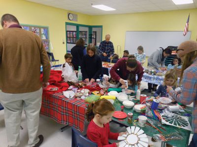 Marion Natural History Museum
On December 12 the Marion Natural History Museum’s afterschool program held it’s annual nature craft party/program.  This year, due to ongoing construction at the Museum the party was held in the Sippican School Community Room.  Students made baskets, ornaments, pincushions and other items from natural materials.  Happy Holidays from the Marion Natural History Museum! Photos courtesy Elizabeth Leidhold
