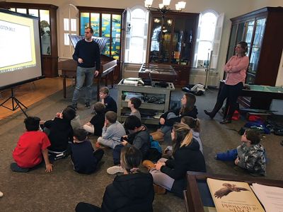 Marion Natural History Museum
The Marion Natural History Museum's afterschool group enjoyed learning about our local birds in anticipation of the upcoming "Great Backyard Bird Count" event on February 14-17. The GBBC is a great citizen-science initiative to gauge how our bird species are doing, and all it takes is 15 minutes to count the number of species and how many of each, and submit your findings to Great Backyard Bird Count (GBBC) website: birdcount.org. Photos courtesy Elizabeth Leidhold
