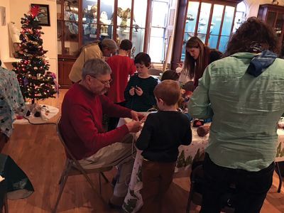 Marion Natural History Museum
On Wednesday, December 21, the Marion Natural History Museum's after school group enjoyed some refreshments and holiday crafting with natural and recycled materials. The group made many lovely ornaments and gifts. Many thanks to Maggie Payne, Marc Sylvia, Sarah Porter, David Pierce, Evan Costa, and Wendy Copps for their help with this event. Photos courtesy of Elizabeth Liedhold
