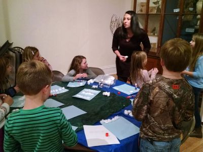 Marion Natural History Museum
The Marion Natural History Museum after-school program enjoyed a visit from Rhode Island ABC6 meterologist Chelsea Priest.  We learned what it takes to become a meteorologist on tv and worked on a short project on different types of clouds and what type of weather each type indicates.  Photo courtesy Elizabeth Leidhold
