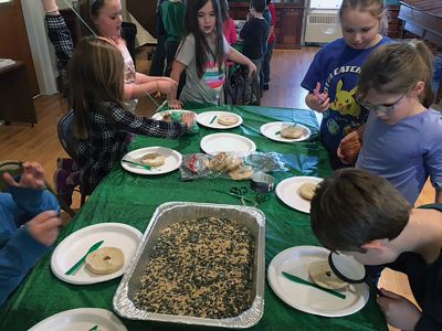 Marion Natural History Museum
On January 24, the Marion Natural History Museum's after-school group investigated different adaptations wild animals make to get through the winter months. We spoke about different types of food sources animals use, as well as their caches/larders and how to identify them in the field. We also had fun working on a bird feeder project to bring home. Next program is February 15 with the Nasketucket Bird Club. To see all our upcoming programs, please visit our website: www.marionmuseum.org. Photos courtesy El
