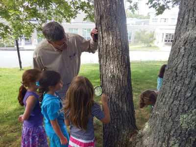 Marion Natural History Museum
The Marion Natural History Museum’s afterschool program enjoyed a beautiful day while inspecting Sippican School grounds for things you normally might not notice.  The students collected several specimens of lichens for their projects and enjoyed a “last day” snack of doughnuts.  Many thanks to Marc Sylvia and Beth Lopes for their help with the program. Photos by Elizabeth Leidhold
