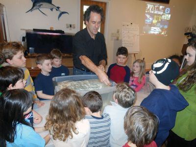 Submersibles
Steering, propulsion and buoyancy were the topics at-hand during the Marion Natural History Museum’s afterschool group’s latest program, “Submersibles” with engineer Mark Whalen. The students had a chance to conduct a variety of experiments and create their own mini-submersibles to take home.  Many thanks go to Mark Whalen, engineer with Sippican/Lockheed Martin for all his hard work pulling this program together for us. Photos courtesy Elizabeth Leidhold
