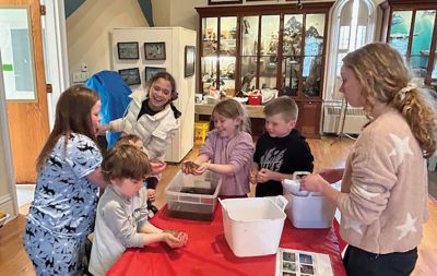 Marion Natural History Museum
The Marion Natural History Museum afterschool group enjoyed learning about Marion's vernal pools last week. We had a chance to handle some wood frog eggs, take a close look at some aquatic invertebrates, and learn about the temporary nature of these important habitats. All specimens were returned safely to their homes after the program. The museum will be open during April vacation week for crafts and exploration. Check out our website, www.marionmuseum.org, for a listing of all of our upcoming programs. Ph
