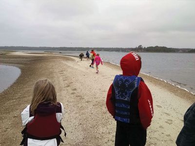 Marion Natural History Museum
The Marion Natural History Museum wishes to thank Marion Harbormaster Isaac Perry for another fun trip around Sippican Harbor. The students explored Meadow Island and enjoyed some of the local attractions of our harbor from the water. Each child also got to steer the boat back from the island and learn about the onboard electronic equipment that kept us safe from underwater hazards.  Photo courtesy Elizabeth Leidhold
