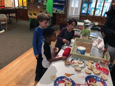 Marion Natural History Museum
The MNHM after school group spent Wednesday afternoon getting ready for the Great Backyard Bird Count. We went over some techniques for identifying more common local birds and how to enter our data through the Cornell Laboratory website. The students each made a homemade bird feeder and left with a laminated field guide. Photo courtesy Elizabeth Leidhold
