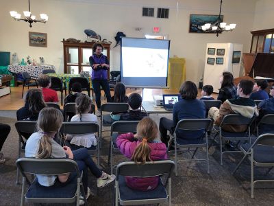 Marion Natural History Museum
The Marion Natural History Museum wishes to thank Maggie Payne for her fun and informative program on the Monarch butterfly. We learned about their life cycle, the plants these animals must have to reproduce and the plants they need to be able to survive their extremely long migration routes. We watched a video Maggie had taken of a monarch butterfly emerging from its chrysalis and expanding its wings to fly. 
