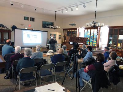 Marion Natural History Museum
The Marion Natural History Museum's Wednesday morning group had a wonderful time last week hearing about our local butterflies and how to attract them to our yards. Joe Dwelly, a Yarmouth resident, shared his expertise on butterfly life cycles, habitat requirements and migration patterns. He covered some of our migratory butterflies versus nonmigratory and how to identify several of our local species. Joe went over some specific host plants for certain species' reproduction needs and the plants which provid
