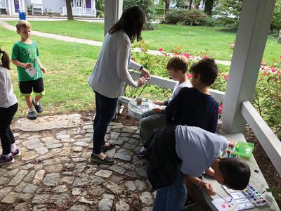 Marion Natural History Museum
The Marion Natural History Museum's afterschool group wishes to thank Tricia Cassady for sharing her works and expertise with us on October 11. Tricia showed us some of her commissioned art pieces, as well as examples of nature journaling from various artists. Each student received a small sketchpad and were encouraged to take a close look at some of the plants, animals, and other natural objects that we see every day.  Photo courtesy Elizabeth Leidhold
