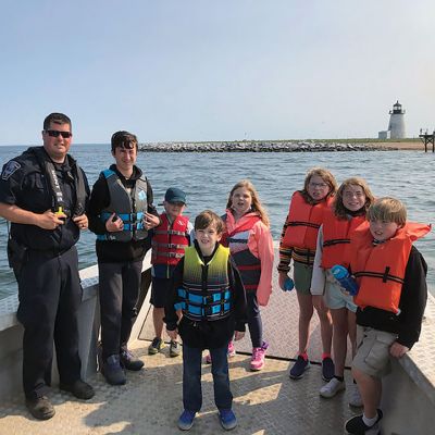 Marion Natural History Museum
The Marion Natural History Museum’s afterschool group wishes to thank Dave Wilson and Isaac Perry of the Marion Harbormaster’s Office for the fun tour of Sippican Harbor last Wednesday. The wind was too strong to land on Bird Island, but we had a chance to view the activity on the island from the water and watch the terns catch some fish. We also visited with an osprey on Ram Island. We very much appreciate the opportunity to learn a little more about Marion’s bird life. Photos courtesy Elizabeth Leidhold
