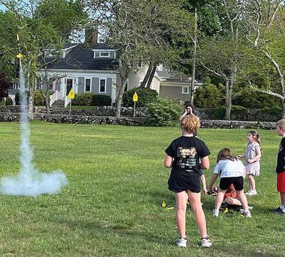 Marion Natural History Museum
Many thanks to Mike Cronin for sharing his rocketry expertise with our afterschool group. We learned about what’s needed for lift-off and propulsion, as well as how to add the “recovery wadding” and parachute to ensure the rocket doesn’t get damaged. The kids had a wonderful time counting down and watching each of the rockets launch. The museum’s upcoming programs are listed at the museum website: www.marionmuseum.org. Hope to see you soon. Photo courtesy Elizabeth Leidhold
