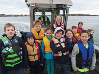 Marion Natural History Museum
The Marion Natural History Museum wishes to thank the Marion Harbormaster's office for a wonderful trip to Bird Island. The students were able to visit the island and see some of the birds that rely on this special habitat for raising their young.  The children saw Oystercatchers, Osprey, and Terns.  They also learned a little about the history of the lighthouse.  This was a unique opportunity for students, many of whom do not have access to boats, to get on the water and enjoy Photo courtesy Elizabeth Leid
