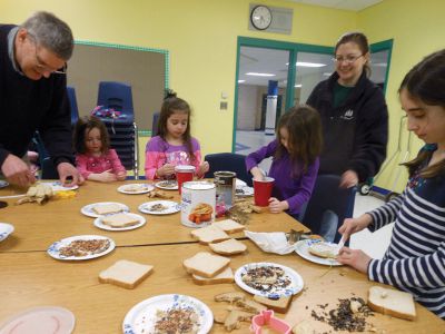 Bird Talks
 The Marion Natural History Museum after-school program had fun learning about how birds survive the winter, what they eat, and making homemade bird feeders during Wednesday’s afterschool program. Photos curtesy of Elizabeth Leidhold

