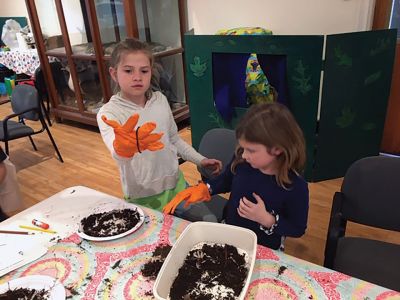 Marion Natural History Museum
During Wednesday's “Soil Critters” afterschool program, students had the opportunity to learn about what makes up a healthy soil and how varying numbers of insects populate different types of soil. The soil from the compost pile had the highest number of animals, with 17 pill bugs, 26 worms, two beetles, 34 springtails, two millipedes and one nematode. Maggie Payne of the USDA Natural Resource Conservation Service shared her expertise with the after-school group. Photo courtesy Elizabeth Leidhold
