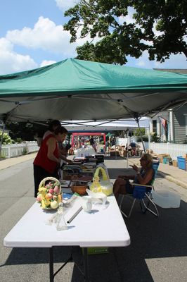 First Congregational Church of Marion Summer Fair
The First Congregational Church of Marion Summer Fair was held on July 27 with an effort to raise funds for the restoration of its clock tower. Main Street was closed to traffic so visitors could enjoy several booths full of goods for sale, along with sports equipment, while visiting the Penny Pinchers’ Exchange, a lobster roll or a burger or dog from the grill. A bake sale was conducted on church grounds. Photos by Mick Colageo
