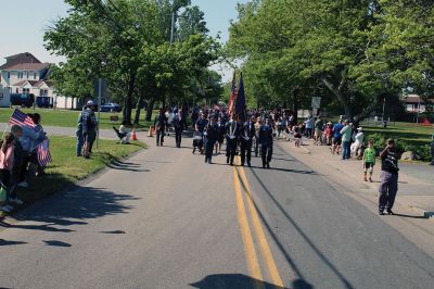 Marion’s Memorial Day
Retired Air Force Major Christopher Bonzagni addressed Marion’s Memorial Day observance at Old Landing. The procession began at the Music Hall and concluded at Old Landing. Photos by Mick Colageo and Robert Pina
