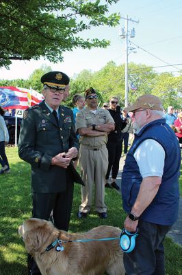 Marion’s Memorial Day
Retired Air Force Major Christopher Bonzagni addressed Marion’s Memorial Day observance at Old Landing. The procession began at the Music Hall and concluded at Old Landing. Photos by Mick Colageo and Robert Pina
