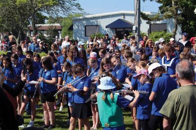 Marion’s Memorial Day
Retired Air Force Major Christopher Bonzagni addressed Marion’s Memorial Day observance at Old Landing. The procession began at the Music Hall and concluded at Old Landing. Photos by Mick Colageo and Robert Pina
