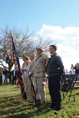 Marion Veterans Day 
The Town of Marion held Veterans Day ceremonies at Old Landing, where Marion resident and retired Navy Captain William J. Hollman gave the keynote address. Presiding was the Benjamin D. Cushing VFW Post 2425 Color Guard. The community also heard from Old Rochester Regional High School freshman James Devoll, who read the Governor's Proclamation, along with Town Administrator Geoff Gorman, Select Board Chairman Norm Hills, Reverend Eric W. Osterday, and the Sippican Elementary School band 
