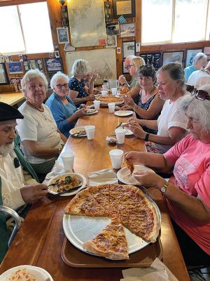 Cape Cod Canal Cruise
Shirley MacDougall, left, and Jeannie Lake enjoy a Cape Cod Canal Cruise with the Waterfront Memory Café, while Ann Bruno and Michael Voss enjoy ice cream afterward. The July 12 trip was made possible through a $2,000 grant received by the Marion Council on Aging from the I'm Still Here foundation. Photos courtesy Marion COA
