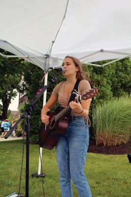 An Evening on Sippican Harbor
"An Evening on Sippican Harbor," the Marion Council on Aging's August 19 fundraiser at 1 Water Street to benefit the pavilion project at the Cushing Community Center. Julia Peterson of Sandwich, a Tabor Academy graduate, provided live music. Photos by Mick Colageo
