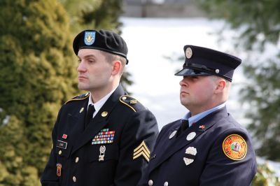 Marion Fire Department 
Sunday was a solemn day for the Tri-Town and its first responders as many gathered to honor Thomas Nye, 72, a 45-year veteran of the Marion Fire Department who died February 27 in the line of duty. Over 100 firefighters, police officers, and EMS personnel from the Tri-Town and beyond marched together down Route 6 in Mattapoisett on March 3 to pay their respects to their fallen comrade who suffered a cardiac arrest at home after assisting in a fire call the night before. Photos by Jean Perry

