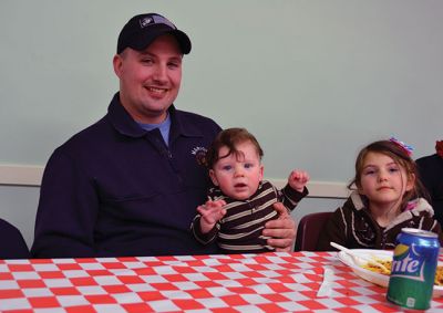 Marion Firefighter’s Association 
The Marion Firefighter’s Association held a spaghetti dinner fund raiser on Saturday. Chief Joyce is seen above serving up the good stuff. Photo by Jean Perry
