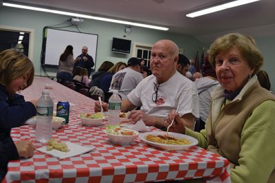 Marion Firefighter’s Association 
The Marion Firefighter’s Association held a spaghetti dinner fund raiser on Saturday. Chief Joyce is seen above serving up the good stuff. Photo by Jean Perry
