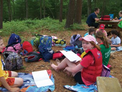 MNHM Summer Program
Having had many laughs and enjoying spectacular weather the July session of the Marion Natural History Museum's summer program ended last Friday.  Photo courtesy Elizabeth Leidhold
